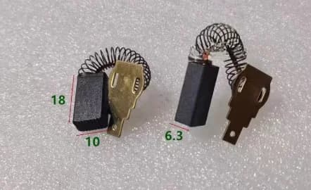 Spazzole in Carbonio per Motore Aspirapolvere e Idropulitrice, 6.3*10*18mm, 6.3*11*25mm, 6.3*10*30mm, 6.3*11*36mm, 2 Pezzi/Lotto
