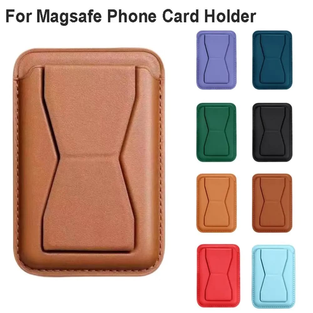 For Magsafe Wallet Phone Card Holder Safety Accessories Card Bag Anti-theft Leather Mobile Phone Case for iPhone 15 14 13 ProMax