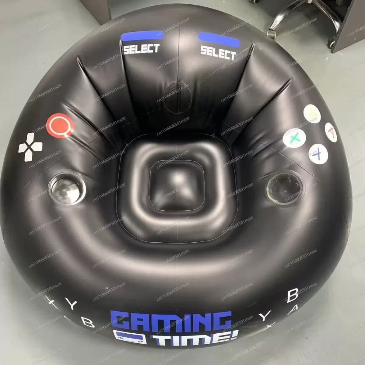 Gaming Inflatable Lazy Sofa Chair PVC FlockingSofa with Slip-on Lunch Lounge Chair Set Foldable Backrest Chair Bedroom