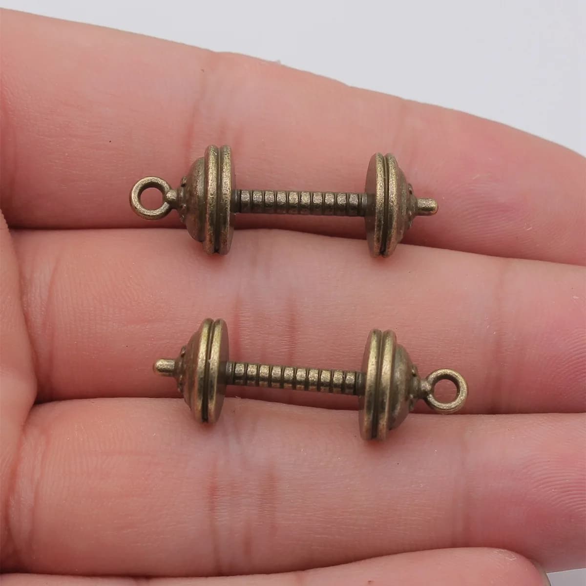 Vintage Gym Sports Charm Pendant Dumbbell Roller Skate For Athlete Fitness Handmade Jewelry Making Supplies
