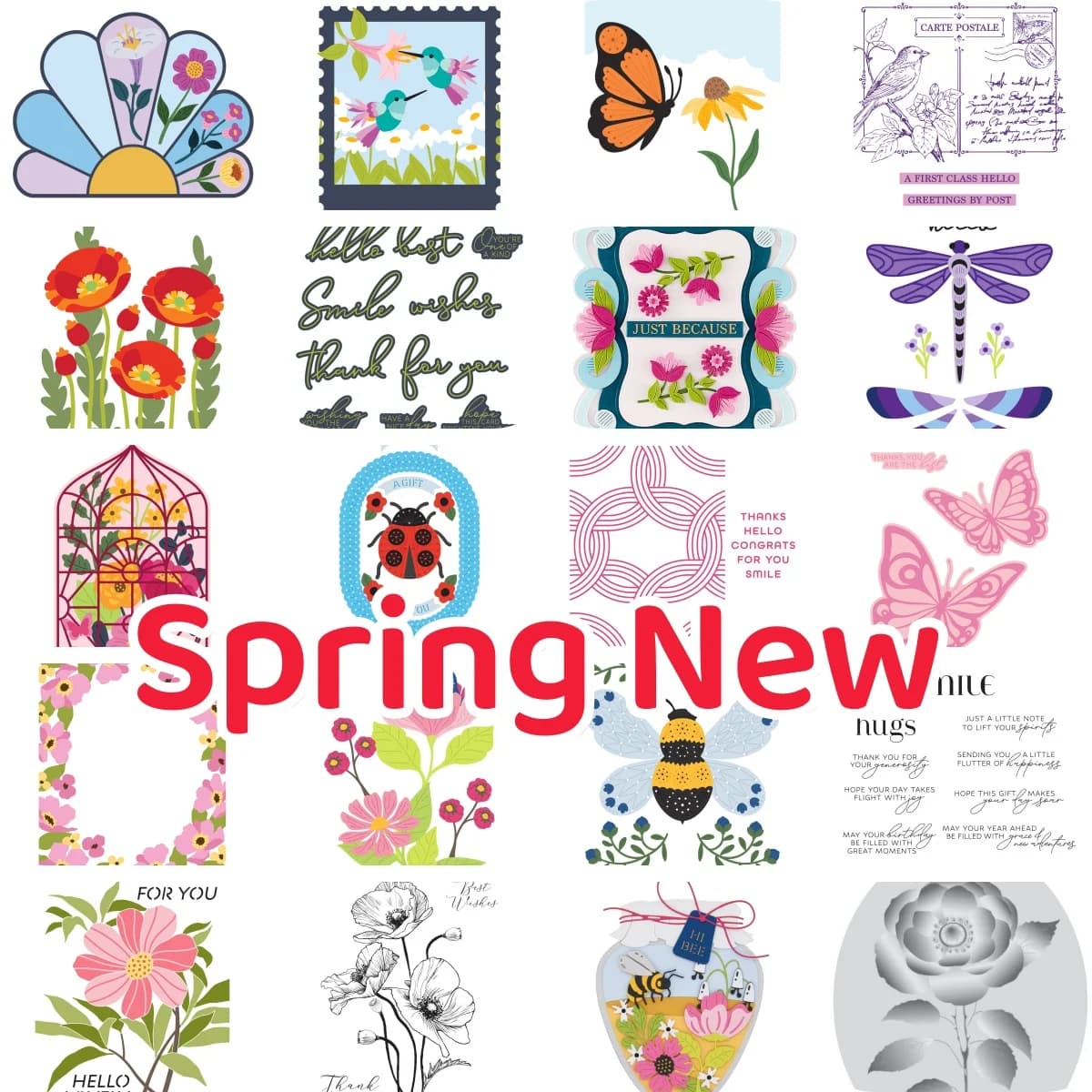 Sunny Stems Hummingbirds Butterfly Metal Cutting Dies Clear Stamp Stencil Hot Foil for DIY Decorating Scrapbook Card 2026 Spring
