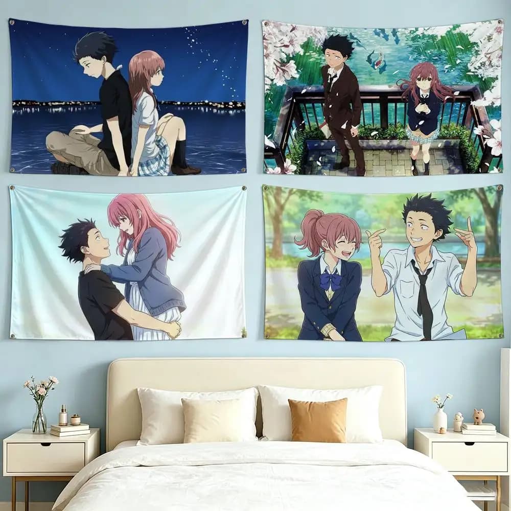 Anime K-Koe no K-Katachi Flags Wall Hanging Tapestry Outdoor Garage Room Decorative flag Background Blanket