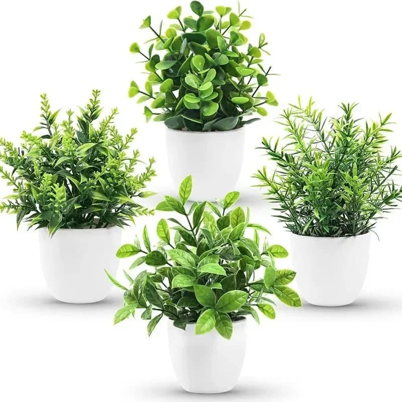 Wholesale Artificial Plants Pot Plants Faux Green Plants Interior and Outdoor Decorations Plastic bonsai house decorations