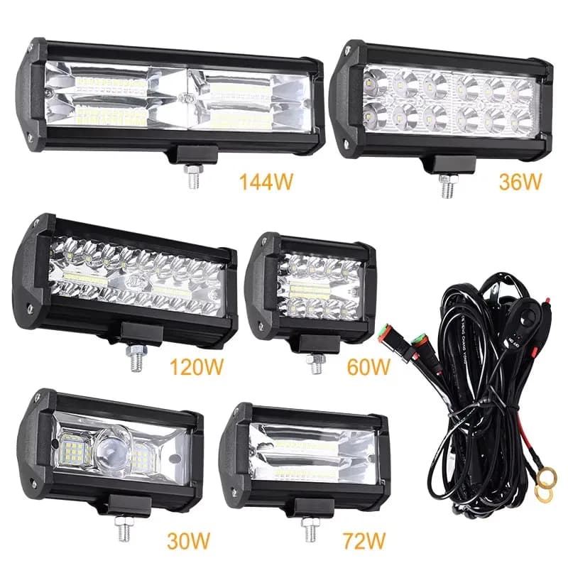 Luce da lavoro per auto LED Offroad 4x4 Faretti Lampada fendinebbia Diodo Faro SUV ATV Trattore Barca Camion Escavatore Barra luminosa 12V 24V