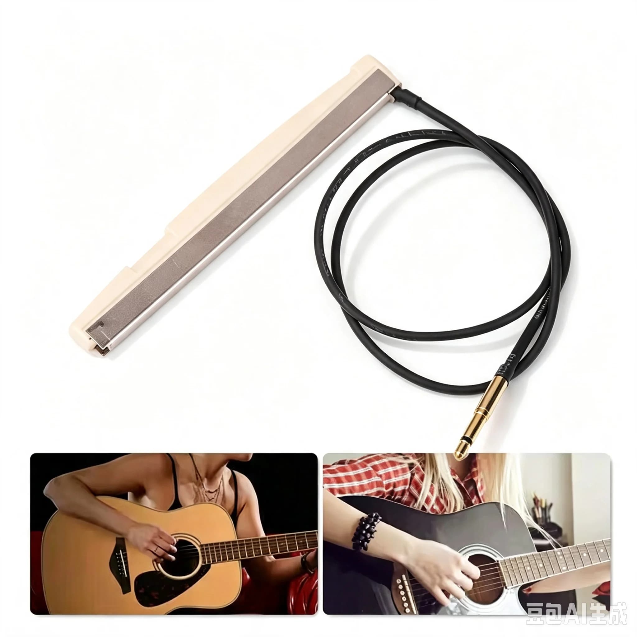 Acoustic Guitar Piezo Pickup Sticks Under Bridge Saddle Integrated Guitar Piezo Folk Pick-Up Bars Professional Instrument Parts