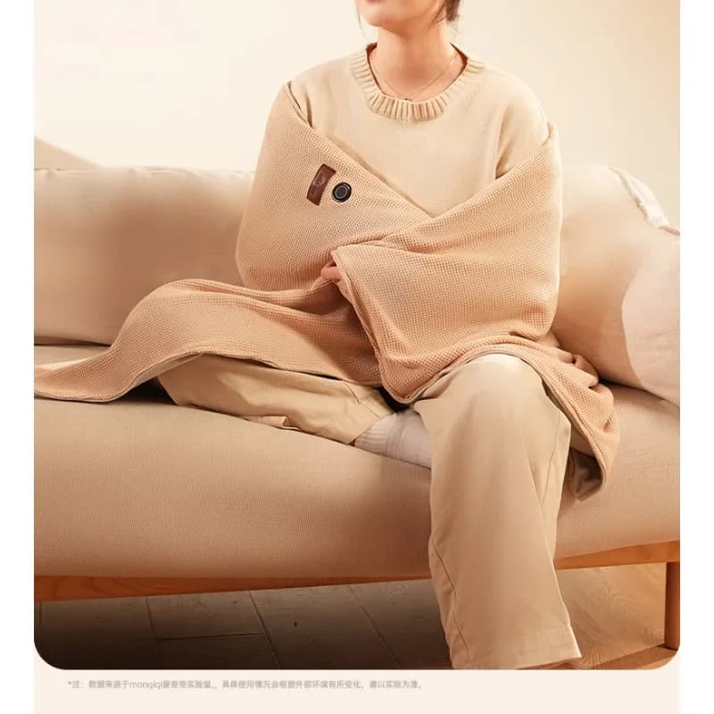 Coperta Elettrica Riscaldante, Tappetino Termico per Ufficio e Pausa Pranzo, Coperta Singola Riscaldante