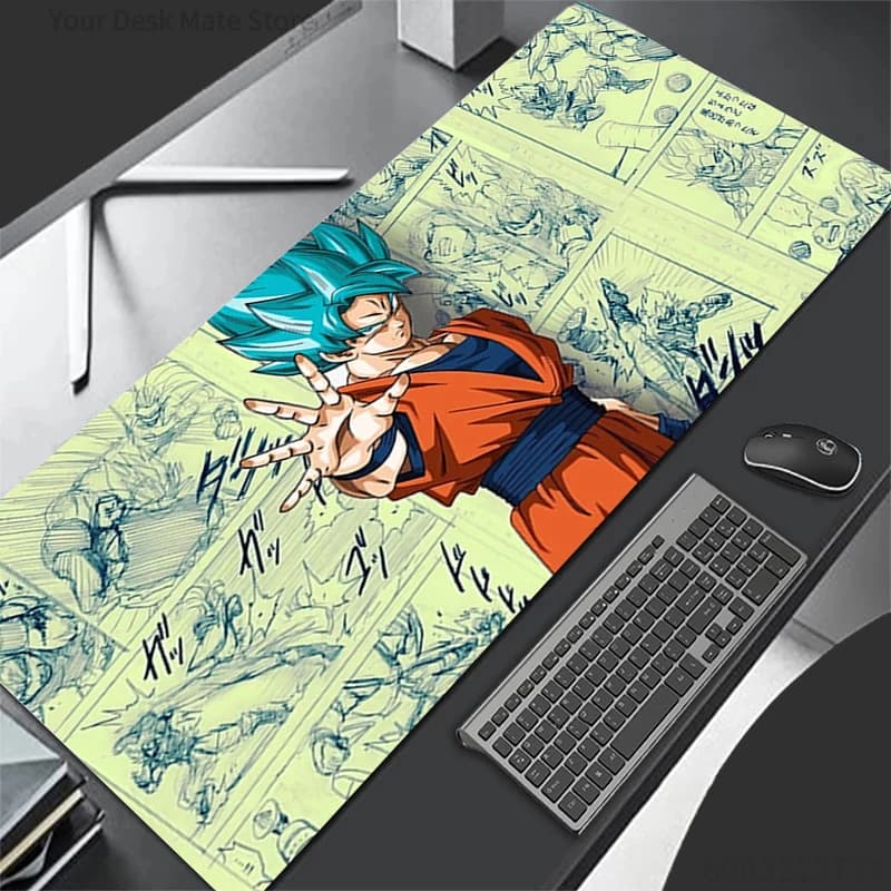 Tappetino per Mouse Grande Dragon Ball Z DBZ, Tappetini per Mouse da Ufficio e Computer, Tappetino da Scrivania, Tappetino per Tastiera, Accessori per Laptop, Tappetino da Gaming