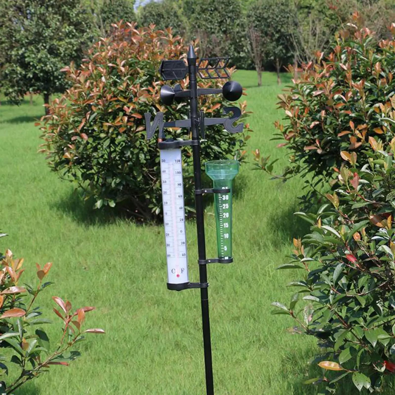 Stazione meteorologica Pluviometro Termometro Vento Indicatore direzionale del vento per giardino