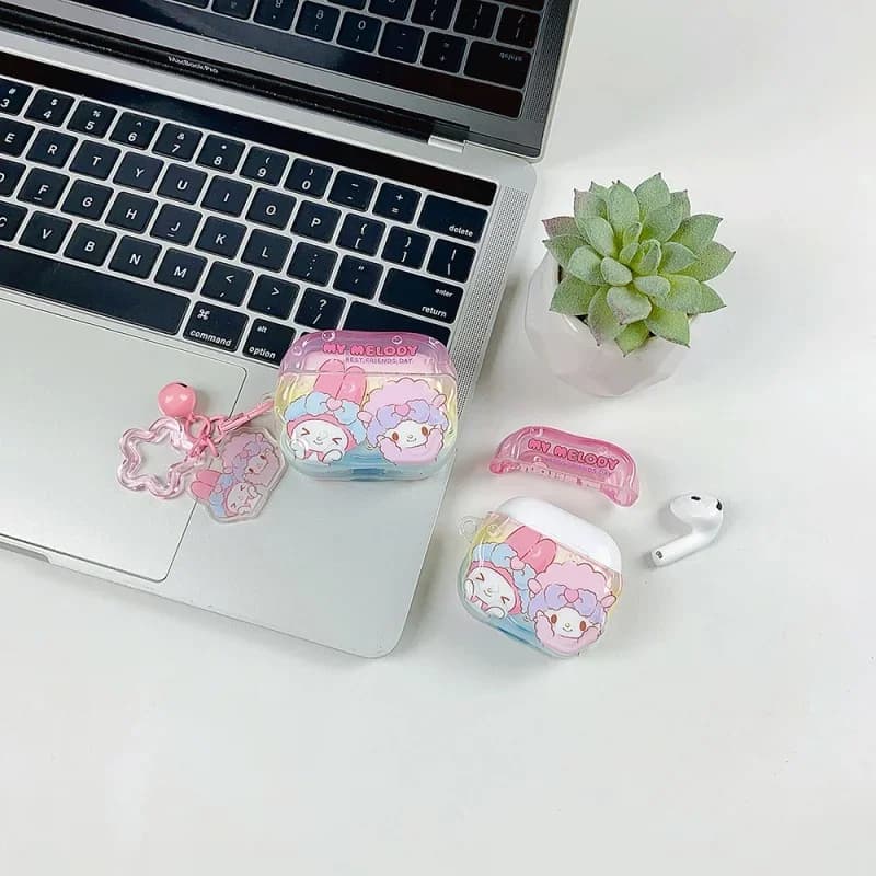 Japanese and Korean cartoon cute lamb Melody wireless Bluetooth headset case forAirPods 4 1 2 3 Pro2Pro3 with pendant shockproof