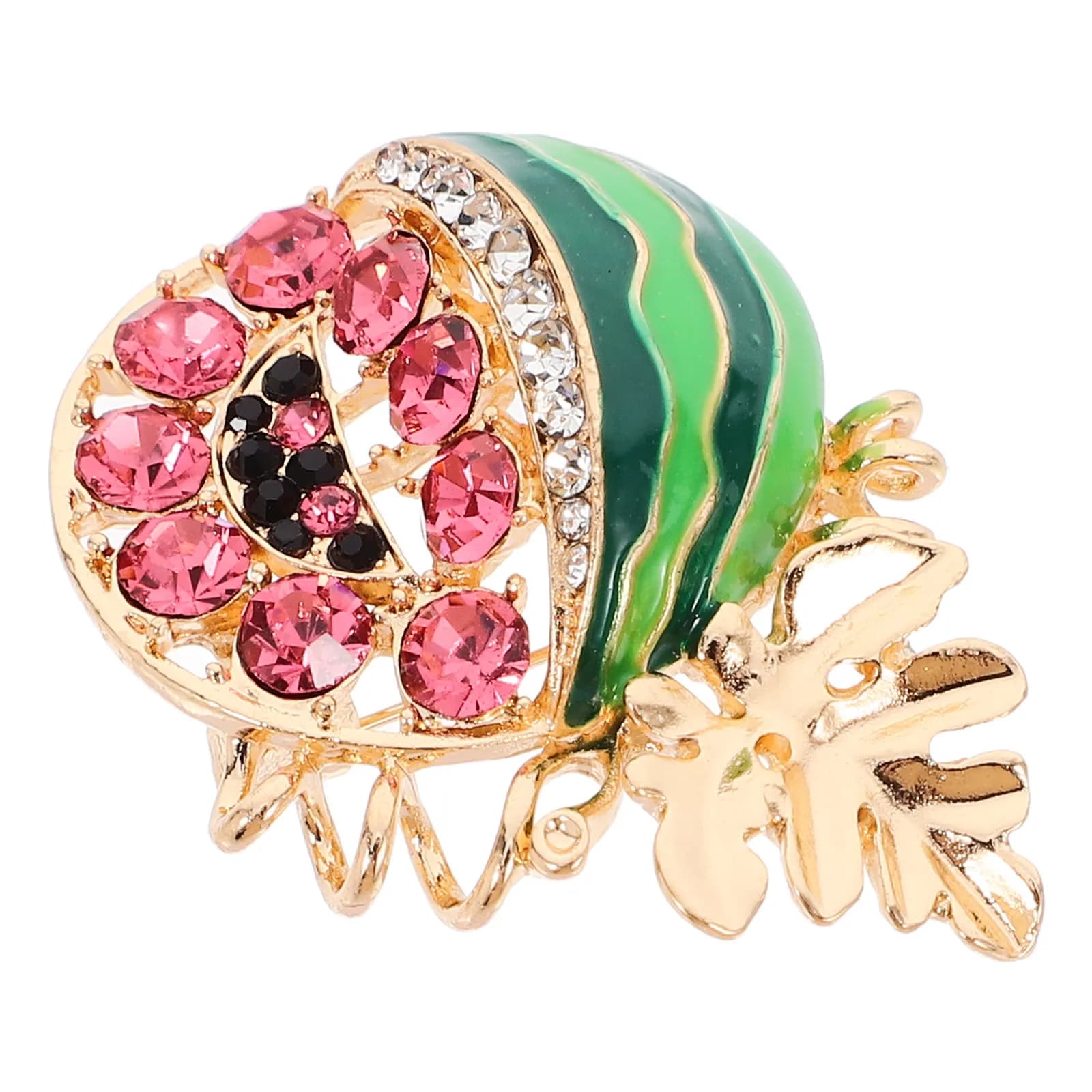 Mini Spilla a Forma di Anguria con Strass, Distintivo da Bavero a Cartone Animato, Clip per Colletto di Vestiti, Maglioni, Cardigan, Sciarpe, Accessori Eleganti