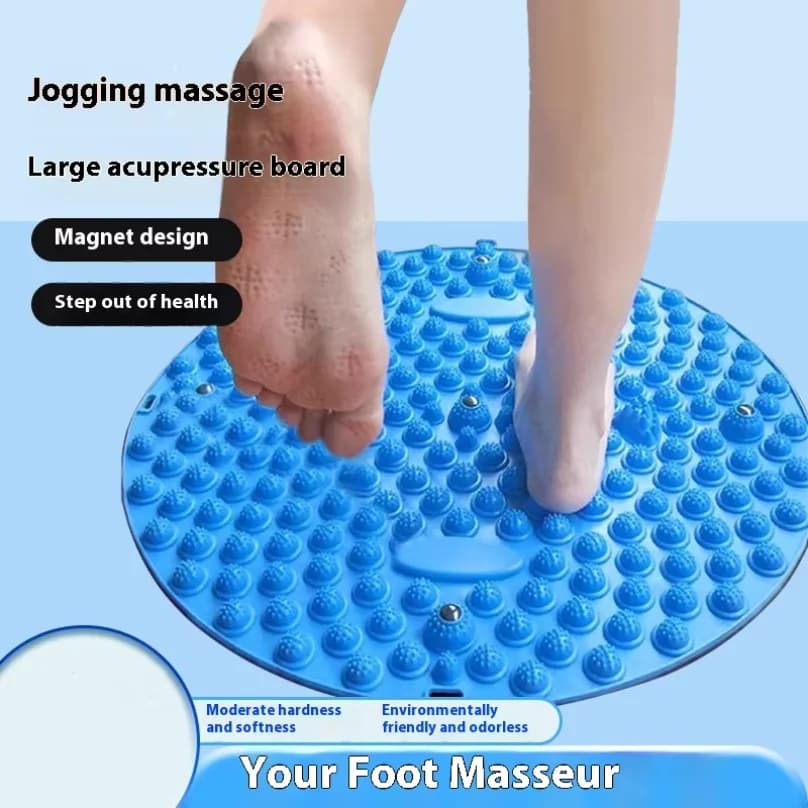 Tappetino per Agopressione Antiscivolo Rotondo, per Esercizi a Terra, Sollievo dal Dolore ai Piedi, Attrezzatura per Yoga e Fitness Domestico