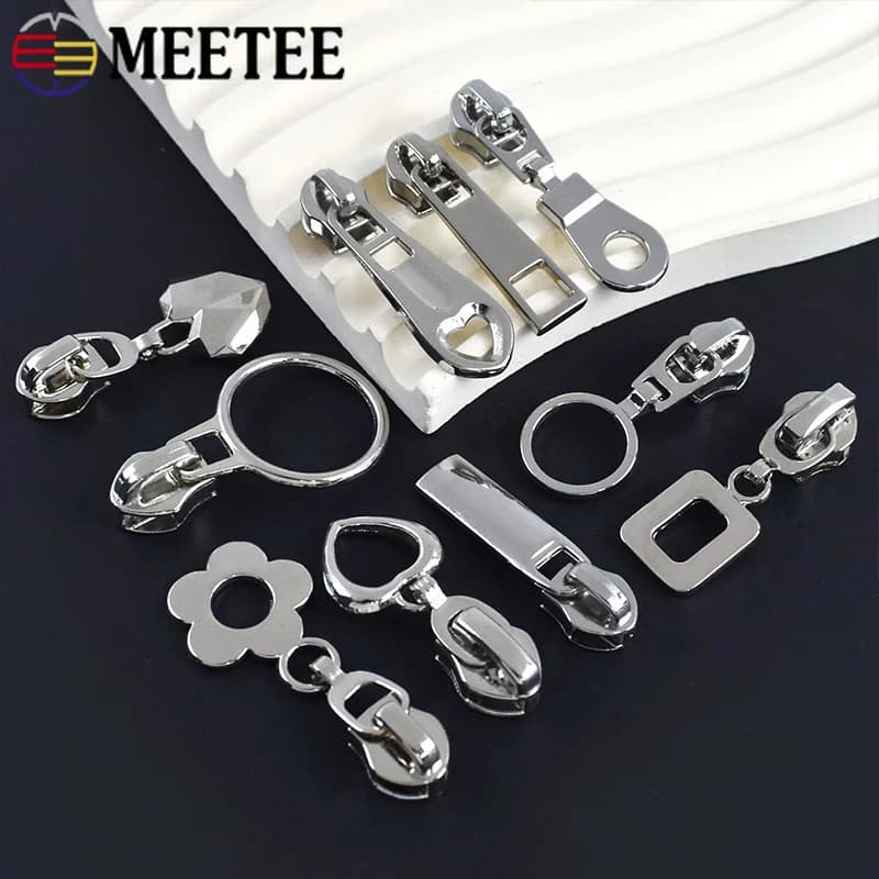 10/20/30Pezzi 5 # Cerniere in nylon argentato: Tirazip, cursori per giacche e cappotti, cerniere per tasche di borse, kit di riparazione, accessori hardware