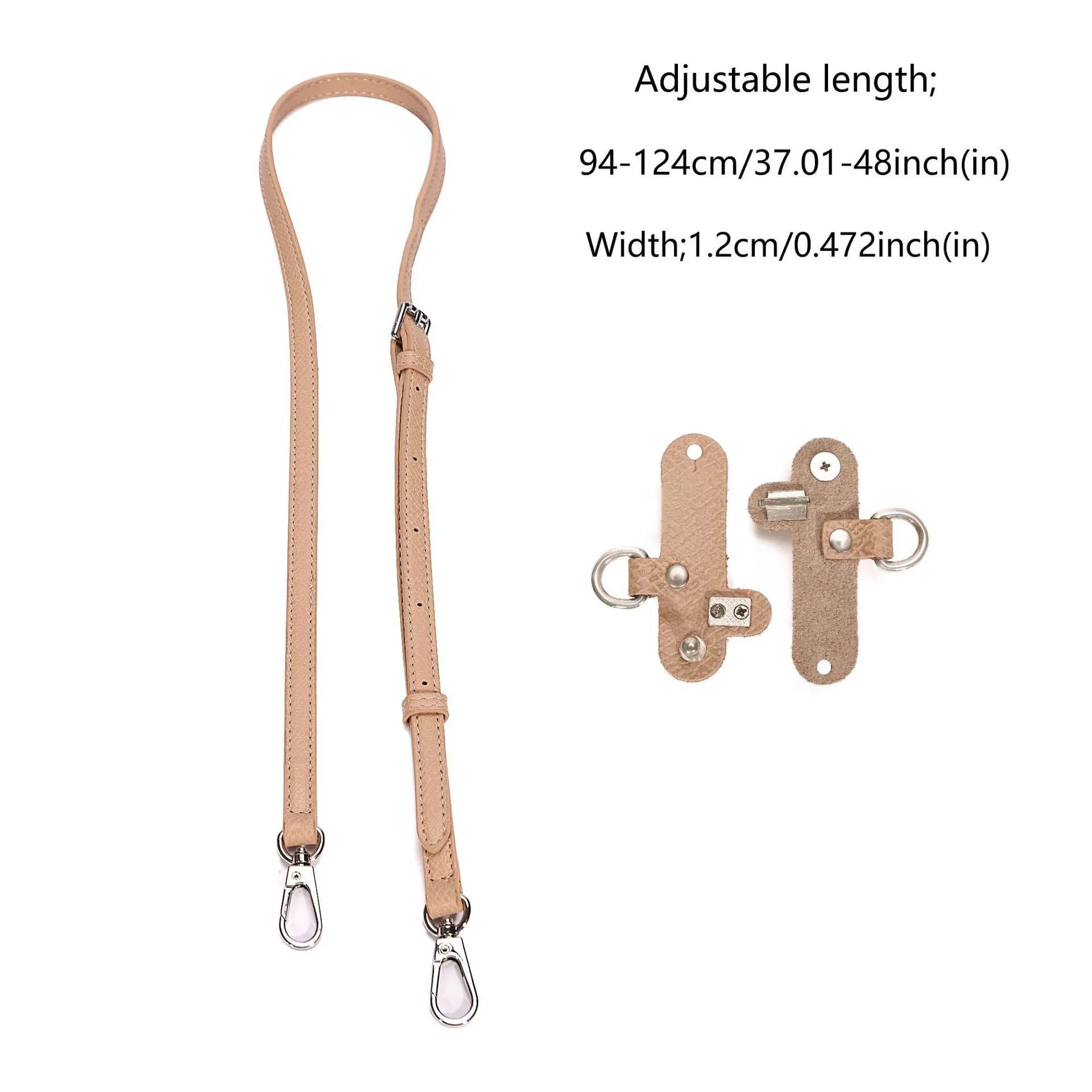 Luxury Leather Replacement Shoulder Bag for Longchamp Mini Roasted Color Neck Strap without Punching Change