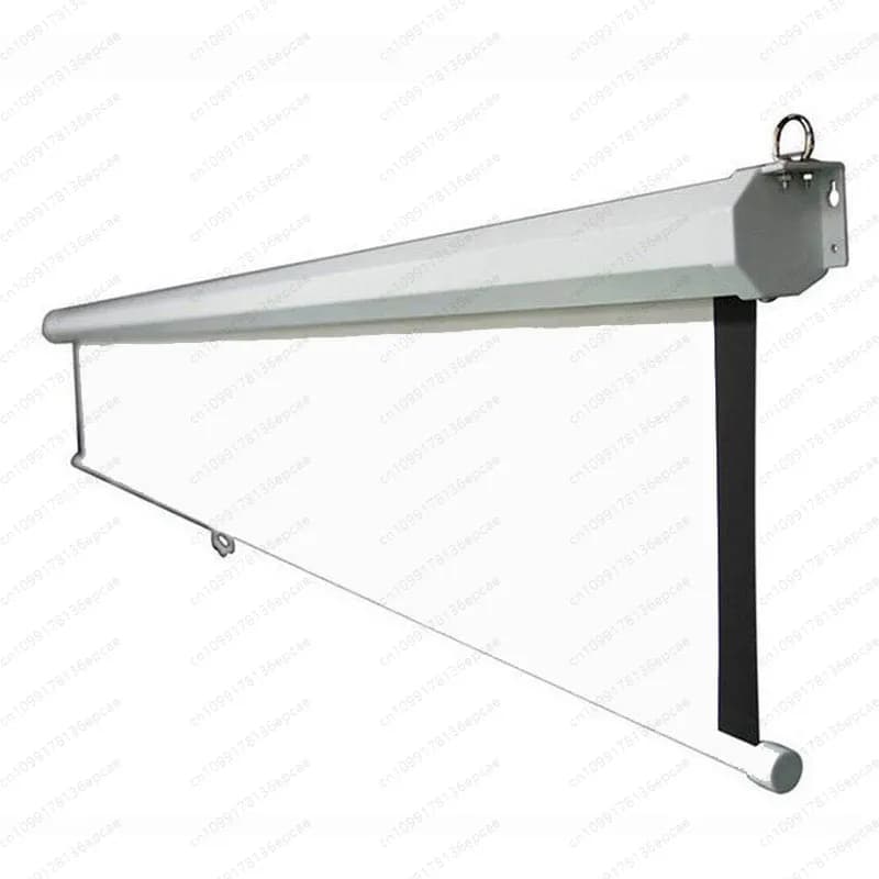 Tenda per proiettore domestico portatile ad alta definizione per film Tenda da parete per schermo di proiezione autobloccante con sollevamento a mano da 100 pollici