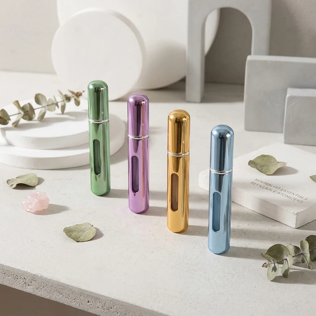 1/2/4Pcs 10ml Women Portable Pocket Perfume Refill Bottle Refillable Mini Travel Fragrance Atomizer Cologne Spray Dispenser
