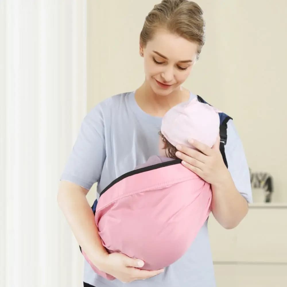 Newborn Front Holding Baby Wrap Carrier Cotton Mesh Infant Backpacks Infant Kangaroo Bag Horizontal Holding Type