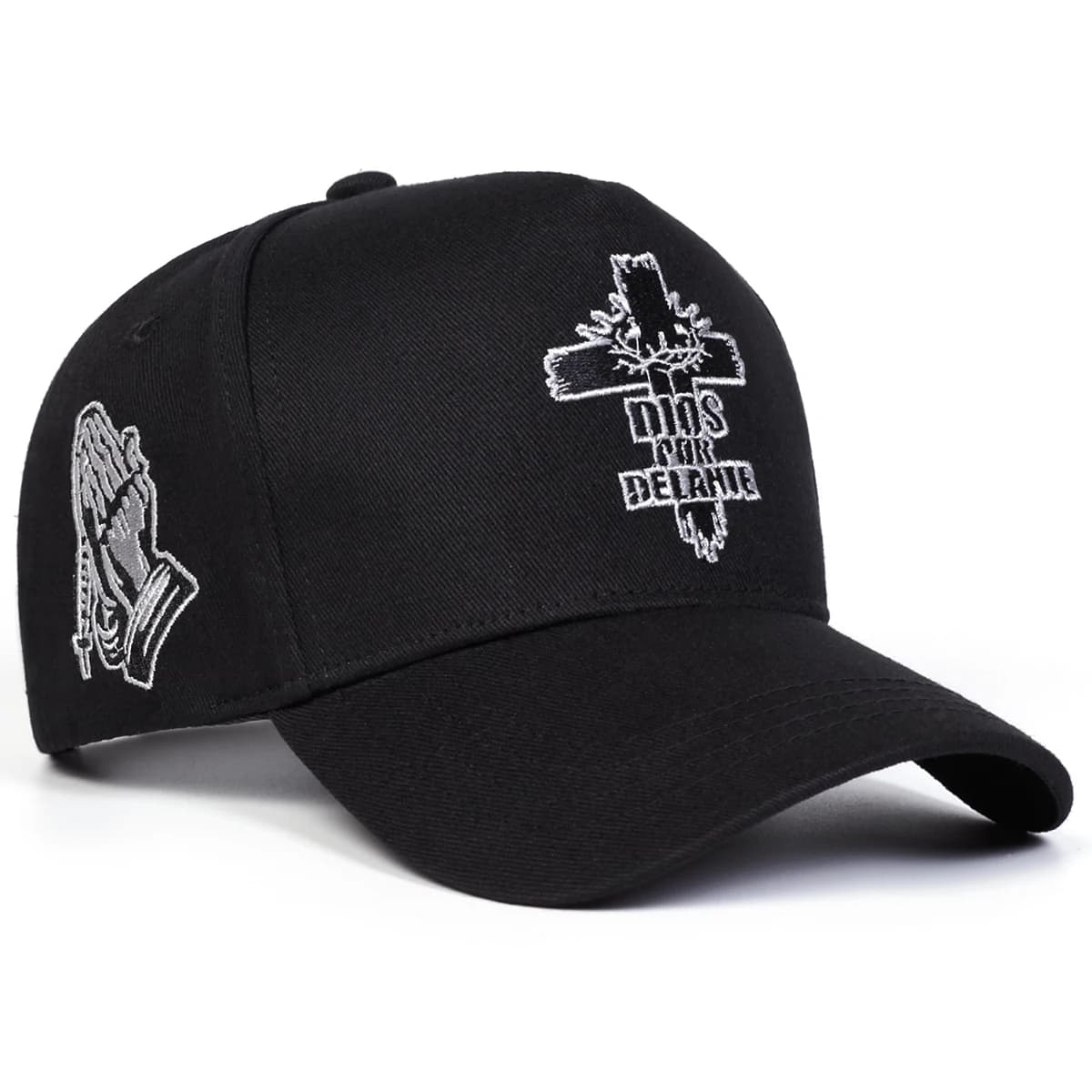 Cappellini da Baseball Unisex DIOS POR DELANTE con Ricamo a Croce, Regolabili per Primavera e Autunno, Cappelli Casual da Esterno, Protezione Solare, Cappello Sportivo