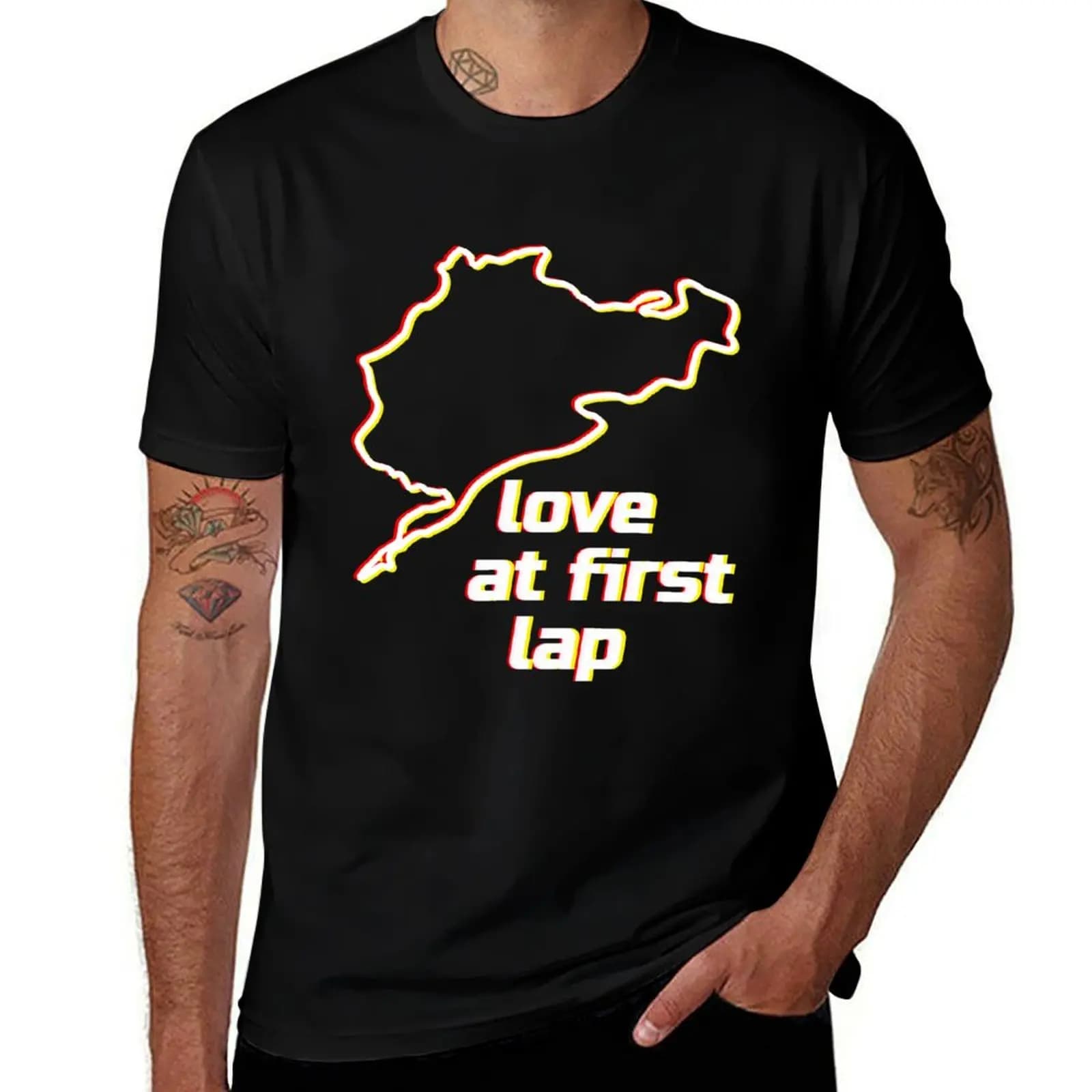 Amore a prima vista - Nordschleife. Racing e Sim Racing - Collezione Motorsport. T-shirt casual a maniche corte di grandi dimensioni