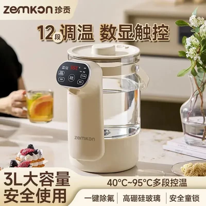 Stainless steel kettle electric heater intelligent constant temperature visual integrated thermal insulation electric kettle