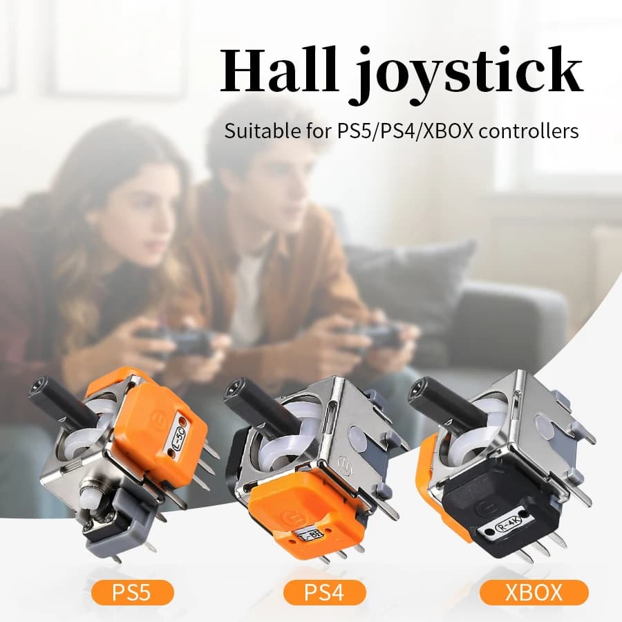 2pcs Replacement Hall Effect Joystick 3D Analog ThumbStick for PS5/PS4/Xbox Series X/S/Switch Pro Controller Repair Parts
