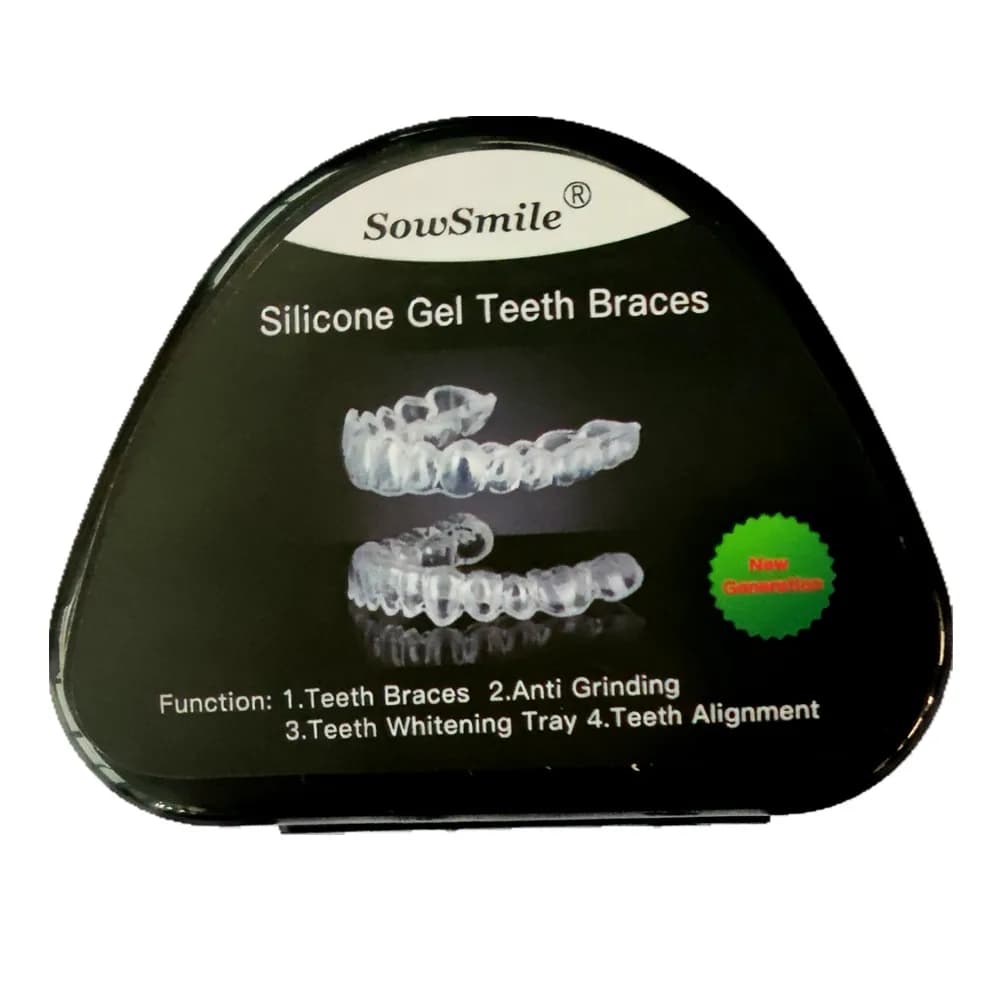 SowSmile Silicone Gel Soft Oral Dental Teeth Whitening Trays Anti Teeth Whitening mouth Night Guard Bruxism Bretelles