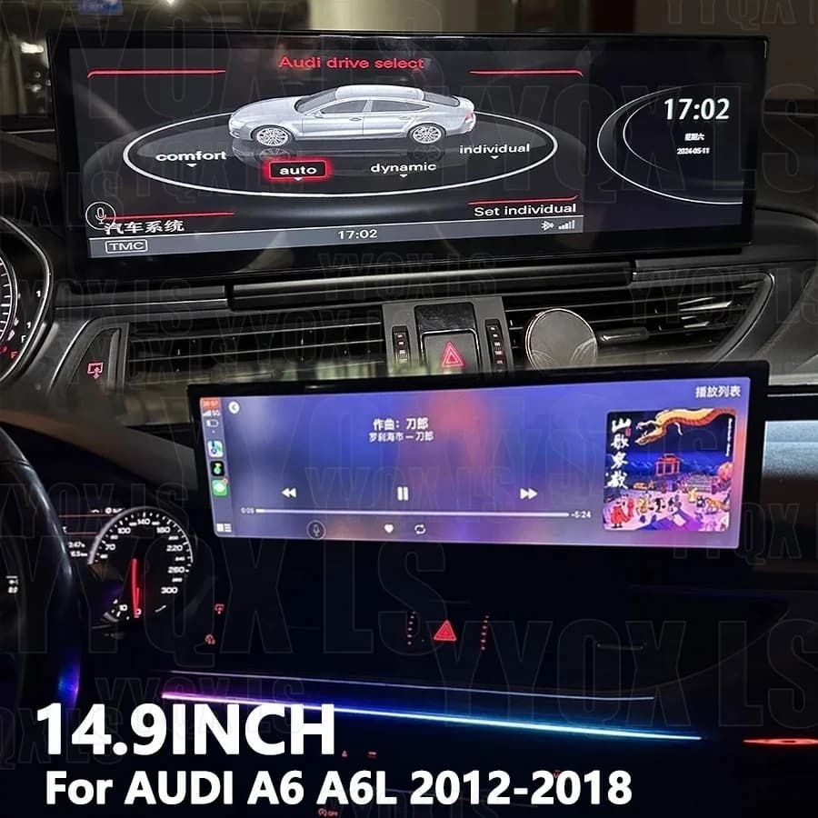 14.9"Android14 Car Radio For AUDI A6 A6L 2012-2018 Carplay Multimedia Video Player Screen GPS Navigation Head Unit With Carplay