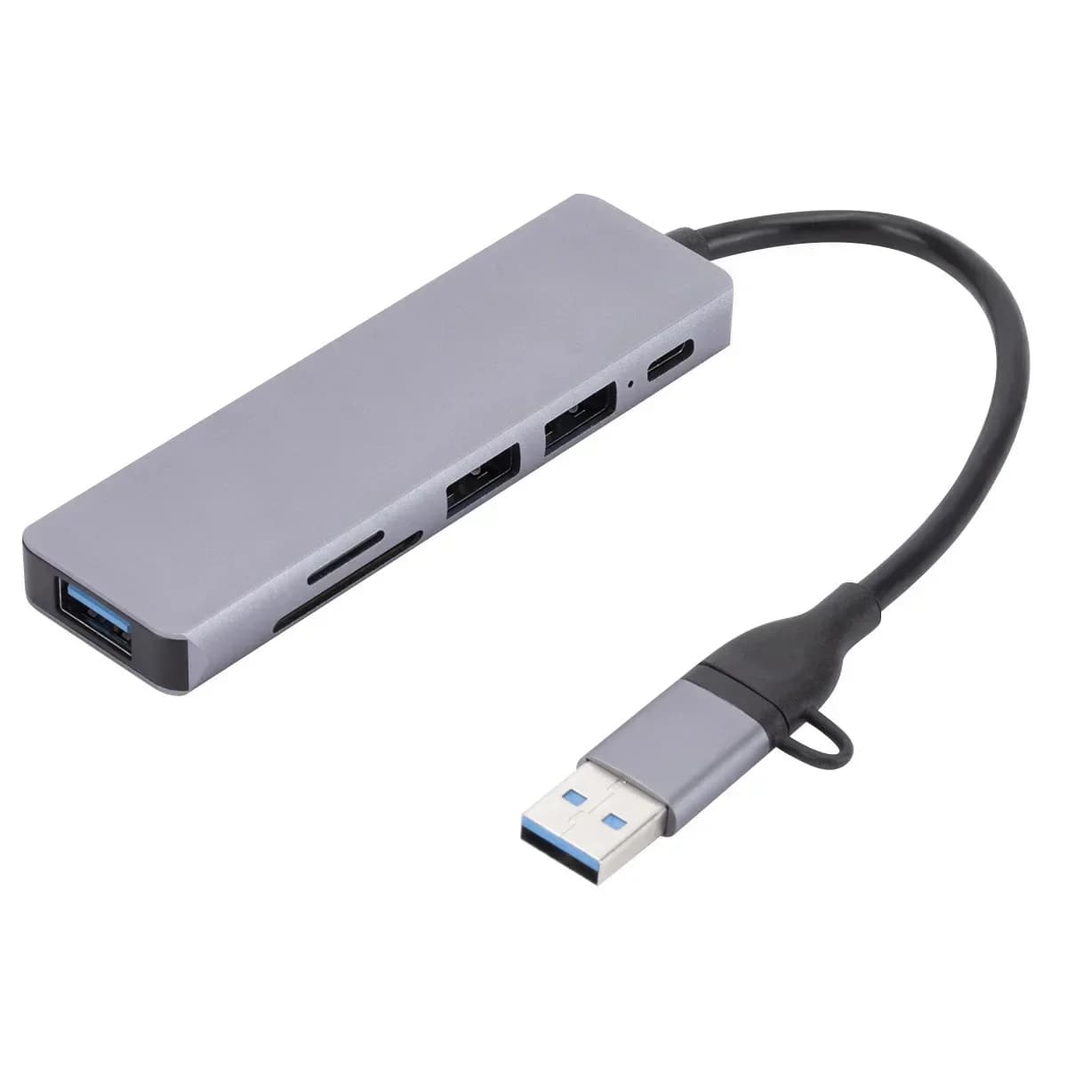 Multifunzione 6 in 1 Tipo C + USB 3.0 2.0 HUB Dock 6 Porte Adattatore Splitter OTG Per Lenovo HUAWEI Xiaomi MacBook Lega di Alluminio