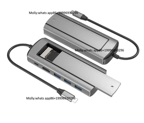 Low price 6 in 1 M.2 SSD HUB USB C Dock Station With Disk Storage Function USB 3.0 Type C to HDTV Laptop for Macbook Laptop Pc