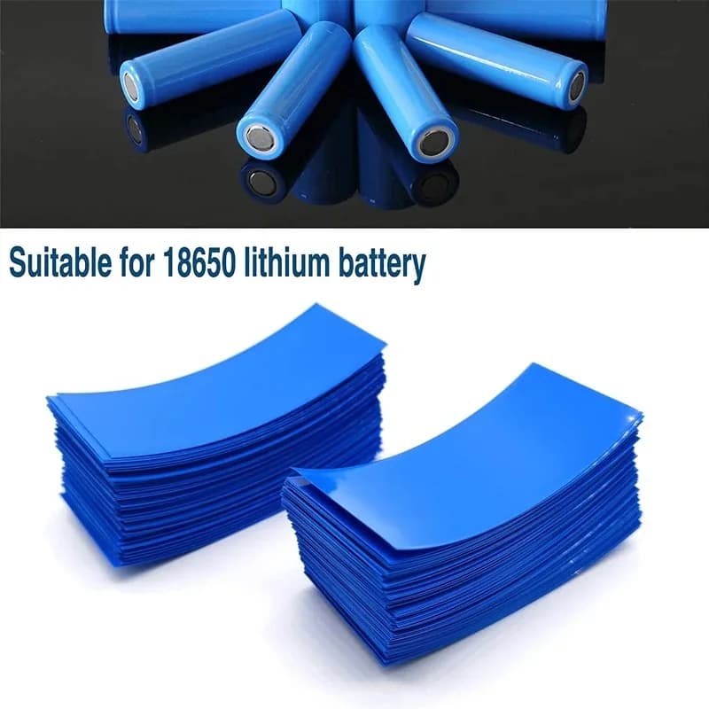 100 pcs PVC Plate Termoretrabile Tube Wrap Battery For 18650 Lithium Battery Termoretrabile Tube Kit Assorted Self-adhesive Insulating