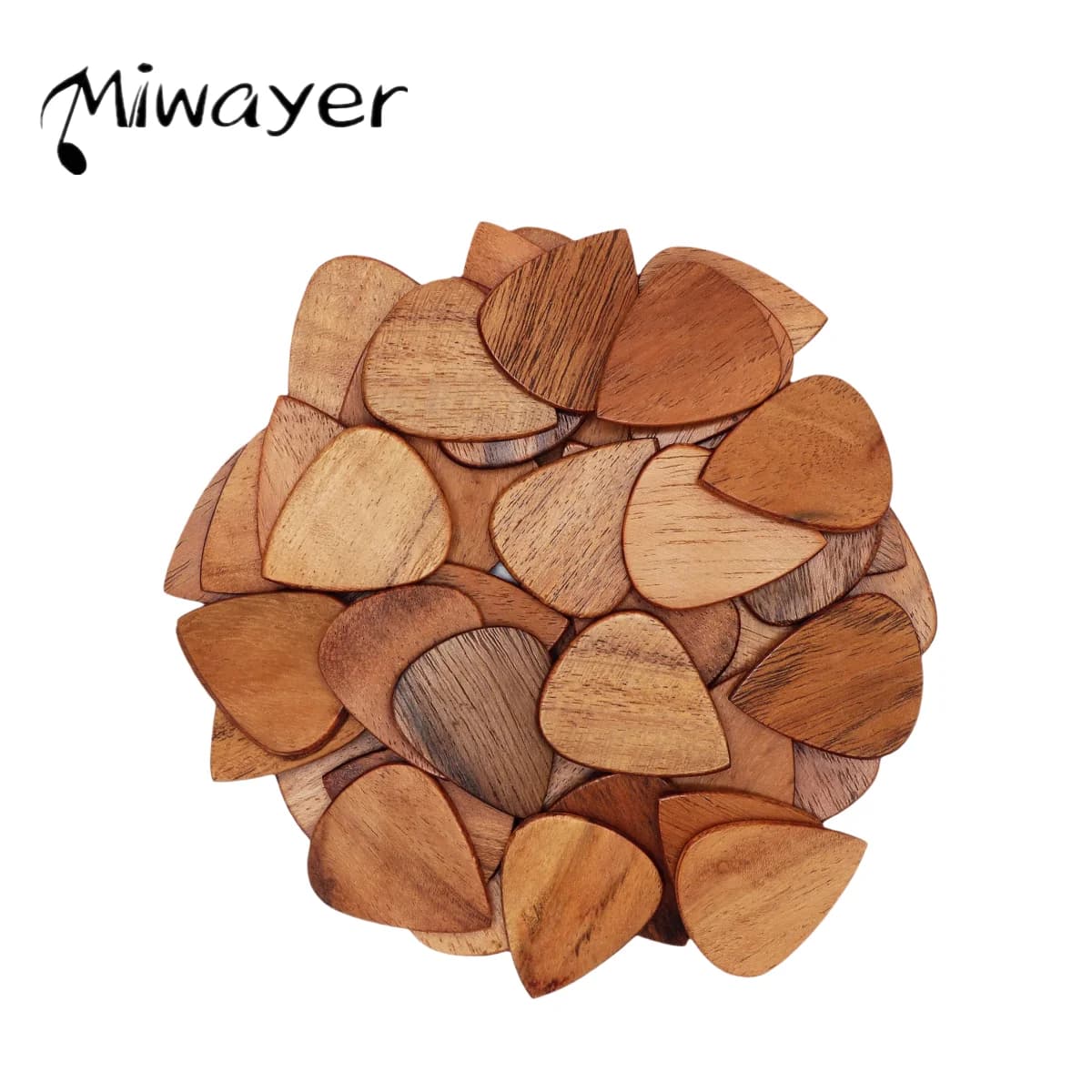 Miwayer 1 pz plettro per chitarra in legno, plettri per chitarra in legno per chitarra elettrica, acustica o basso legno di oliva palissandro legno di noce