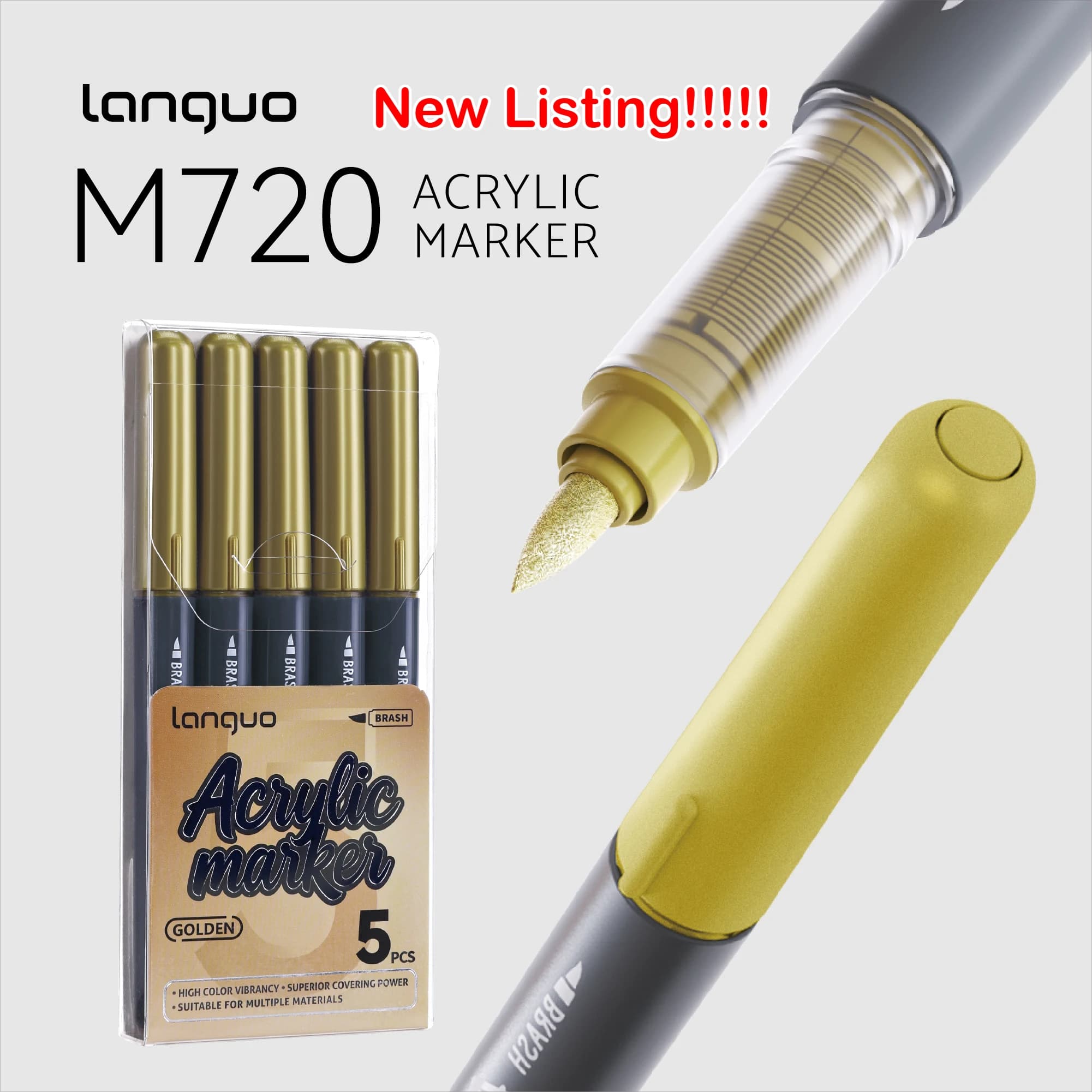 LANGUO 1/20 PCS 4 Colors Direct Liquid Acrylic Marker Paint Pen DIY Drawing Painting for Glass Stationery School Art Supplies