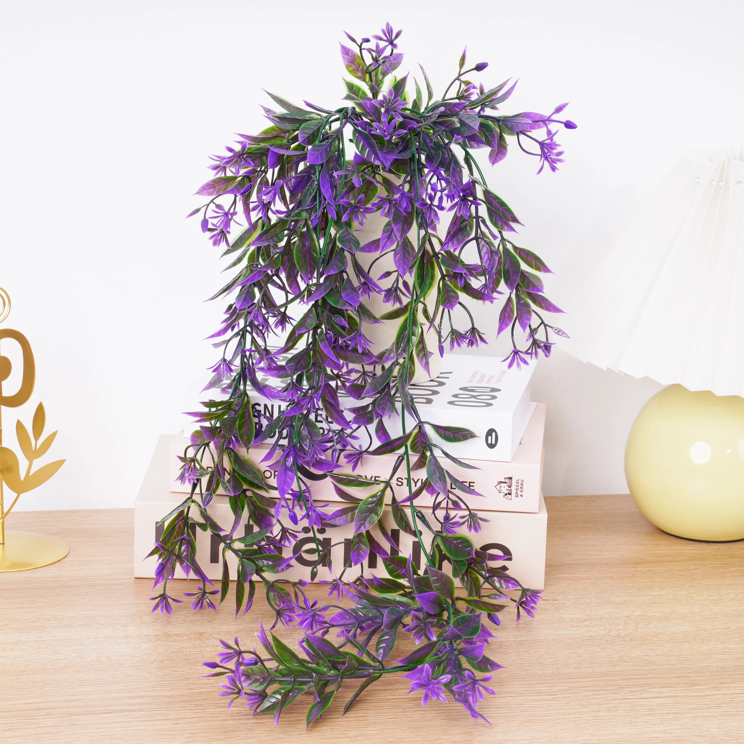 Viti di Fiori d'Arancio Artificiali da 78CM, Decorazione per Casa e Stanza, Pianta Artificiale Sospesa con Foglie in Plastica, Decorazione per Matrimoni, Feste, Pareti e Balconi