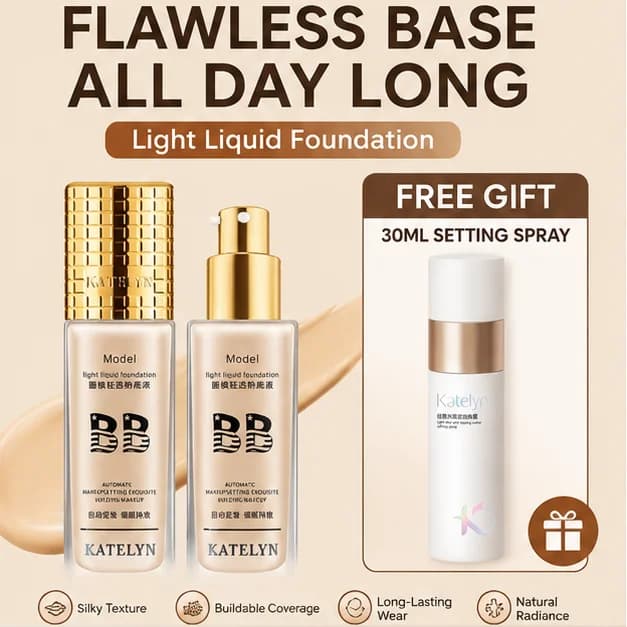 Liquid Foundation Concealer Face Naturally Flawless Matte Oil-Control Waterproof Long Lasting Foundation 30ml 2 Colors Optional