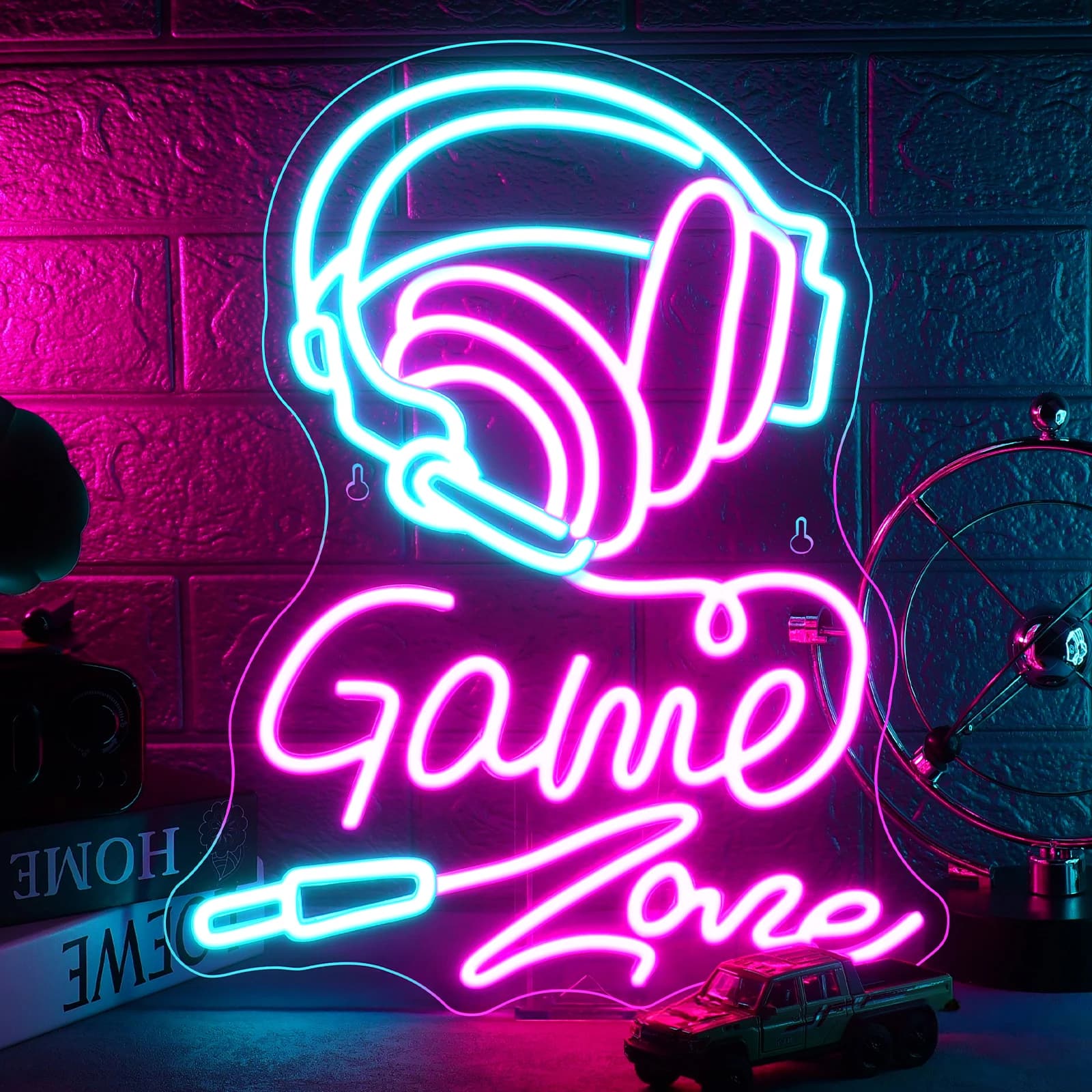 Headphones Play Zone Custom neon designs for wall decoration USB 5/12V with dimmable bedroom switch Playroom Games Decoration Kids Gift