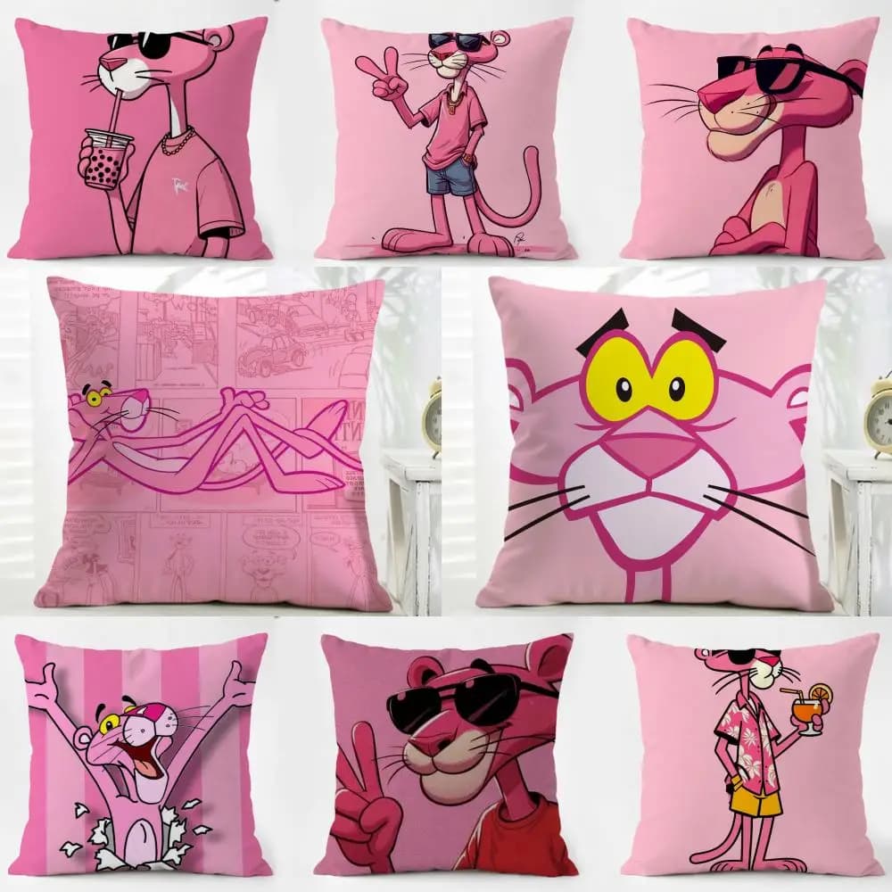 Pink Panther pillow case in soft and delicate fabric with hidden zipper