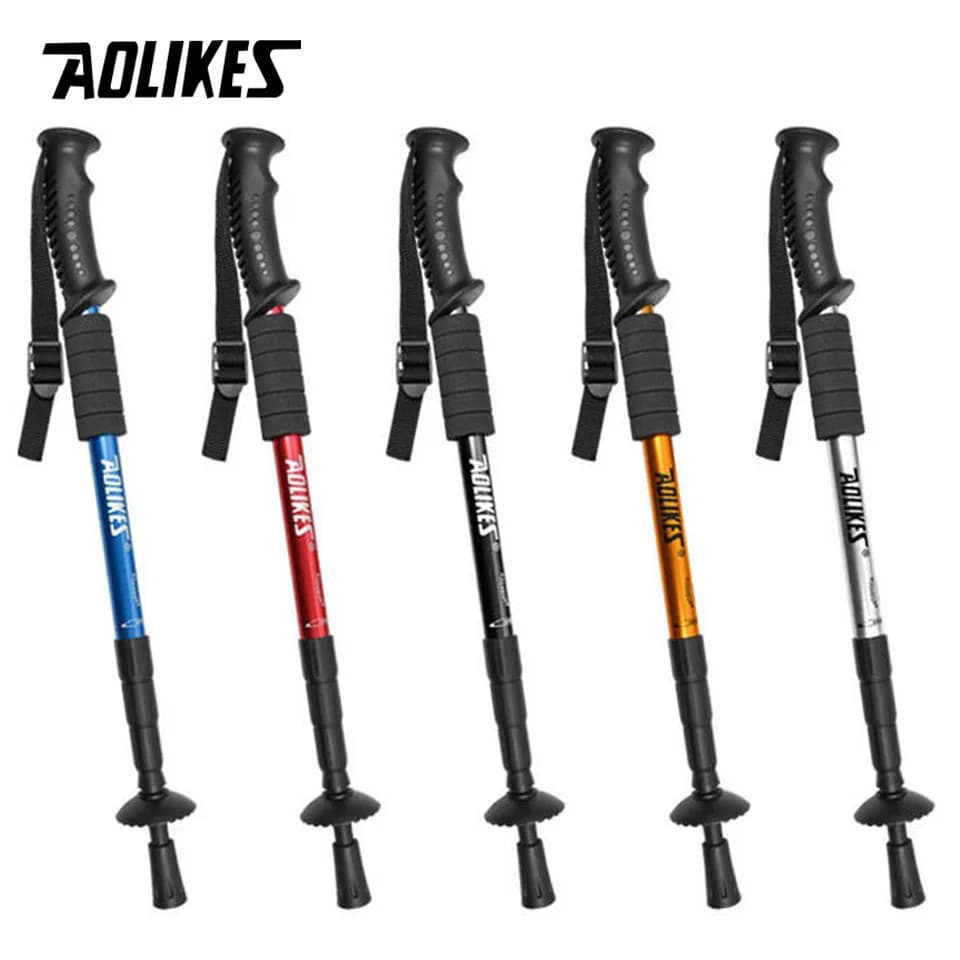 AOLIKES Adjustable Trekking Sticks in Aluminium Alloy 50-110cm for Camping, Mountain Climbing, Travel, Ultralights