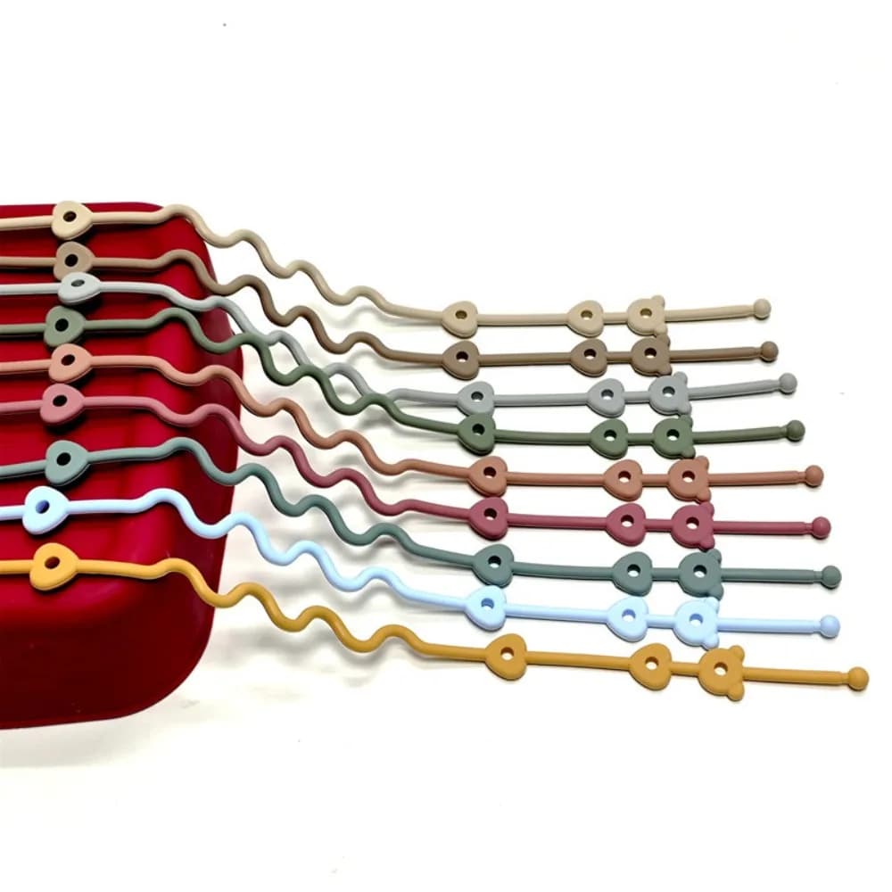 Nuova catena per ciuccio in silicone per bambini Corda anticaduta Catena anti-perdita Cinghie di sicurezza Accessorio per passeggino Porta ciuccio per capezzoli