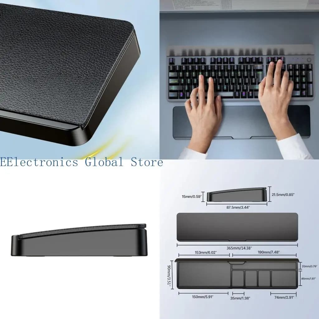 462B Supporto per tastiera per computer, supporto per polso, poggiapolsi con supporto per scrivania