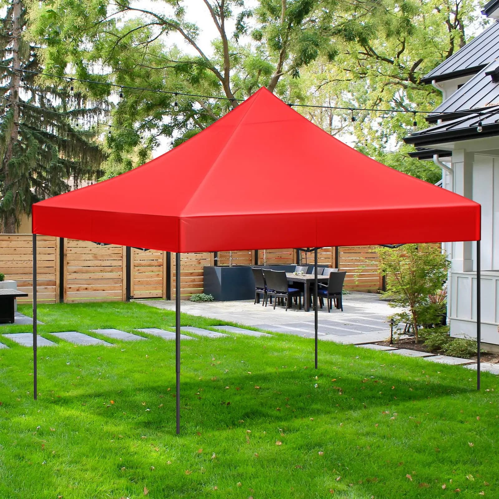 Telo di Ricambio per Gazebo Quadrato 3x3m, Tenda Parasole da Esterno, Copertura per Campeggio, Patio, Feste, Protezione UV e Antipioggia