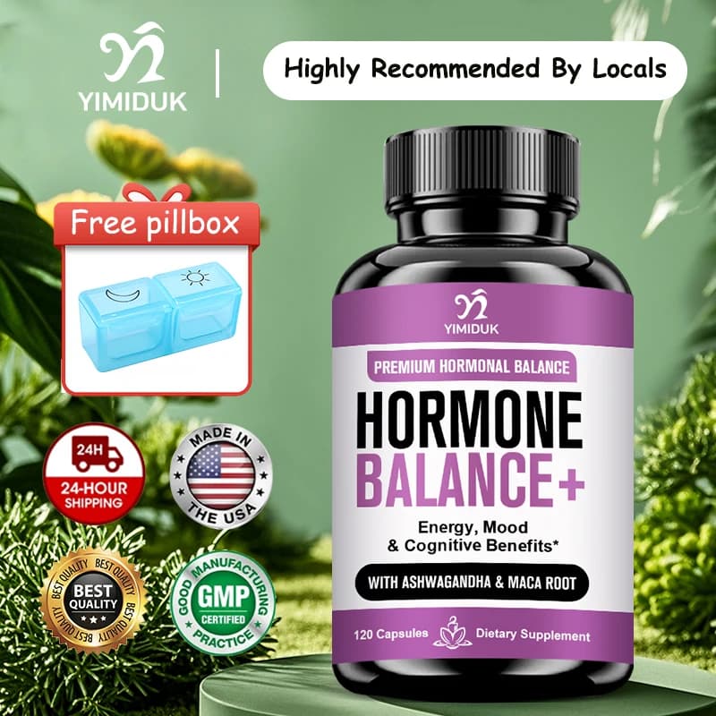 Supplement for multi-action hormone balance, with tyrosine, vitamin B6, for PCOS, thyroid health, regulates cycle, relieves swelling