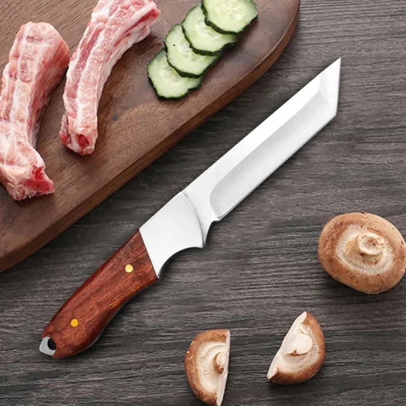 Coltelli da cucina manico in legno coltello per disossare Barbecue lama in acciaio inossidabile affettare mannaia per carne frutta pesce Chef strumenti di cottura