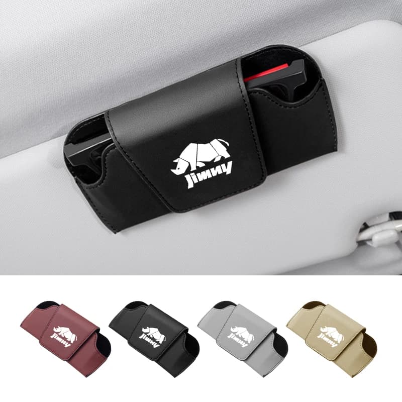 Scatola per occhiali per auto Visiera Porta occhiali da sole Clip di stoccaggio Accessori per Suzuki Grand Vitara SX4 Swift Jimny Kizashi Liana X-Lander