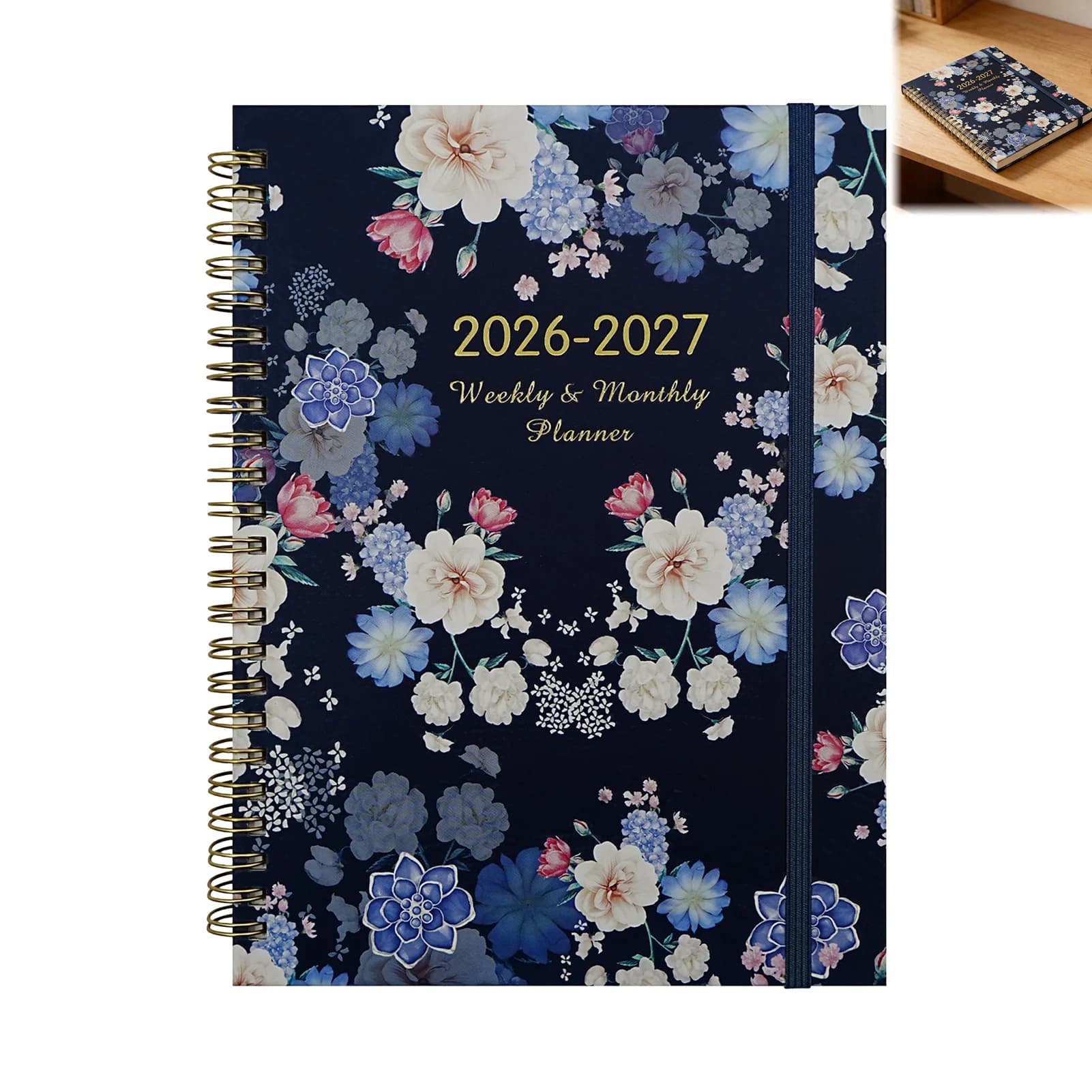 1pc Weekly Planner Notebook Professional A5 Spiral Bound Schedule Book for Students Office Work 2026-2027 Organizer