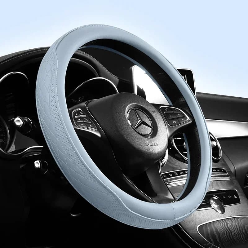 Coprivolante in pelle antiscivolo per auto nuova Coprivolante universale per auto Stile moda Tipo 38 cm