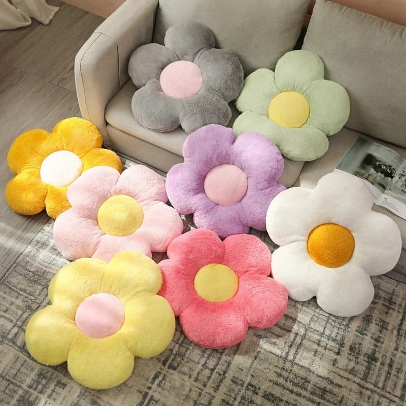 Cuscino a Forma di Fiore a Cinque Petali 12/35cm, Decorazione per Camera da Ragazza, Cuscino Girasole, Cuscino Rosa per Finestra o Camera da Letto