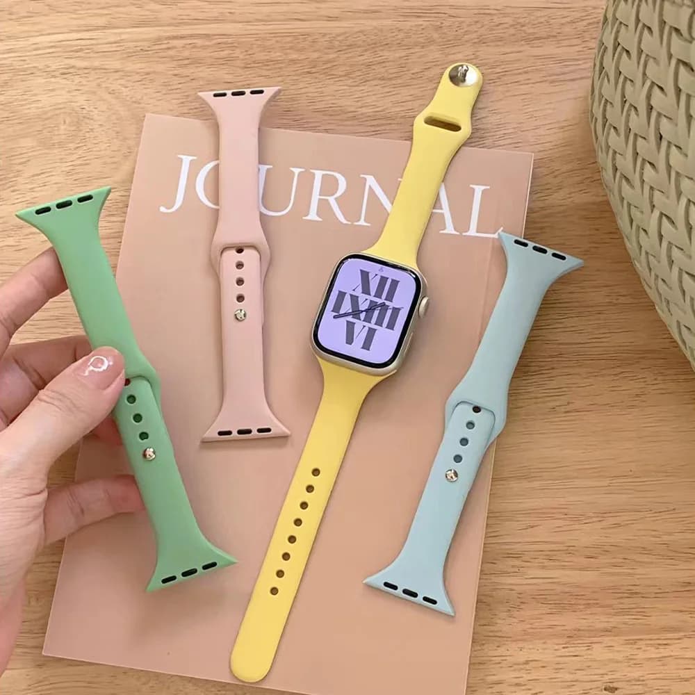 Cinturino in silicone sottile per cinturino Apple Watch Serie 11 10 Ultra2-3 49mm 42-46mm Bracciale sportivo iWatch 9 8 7 6 5 4 SE 41-44-40mm 45mm