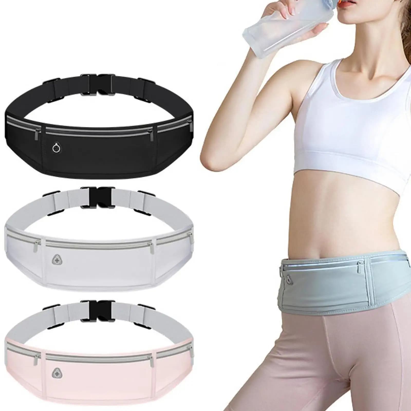 Running Belt Waist Waist Adjustable Belt Fitness Running Sport Waist Bags for Jogging Gym Hiking