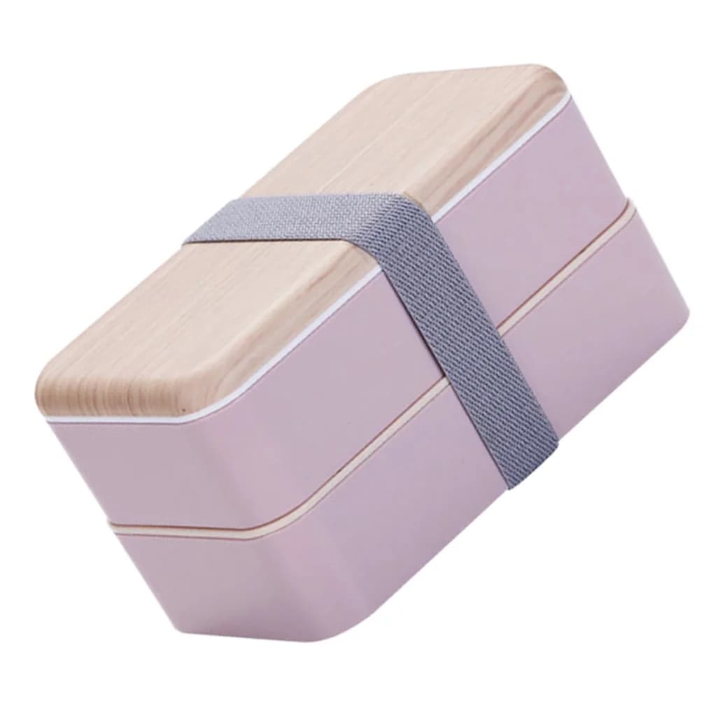 Premium Nordic Style Plastic Lunch Container 1.2 Liters Double Layer Portable Food Container for Office and Recyclable School