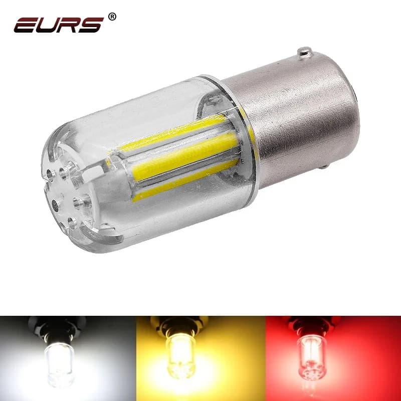 1X P21W BA15S LED 1156 BAY15D 1157 P21/5W Lampadina LED COB Auto LED Indicatori di direzione Freno Lampada di retromarcia DRL 12V 24V Rosso Bianco Giallo