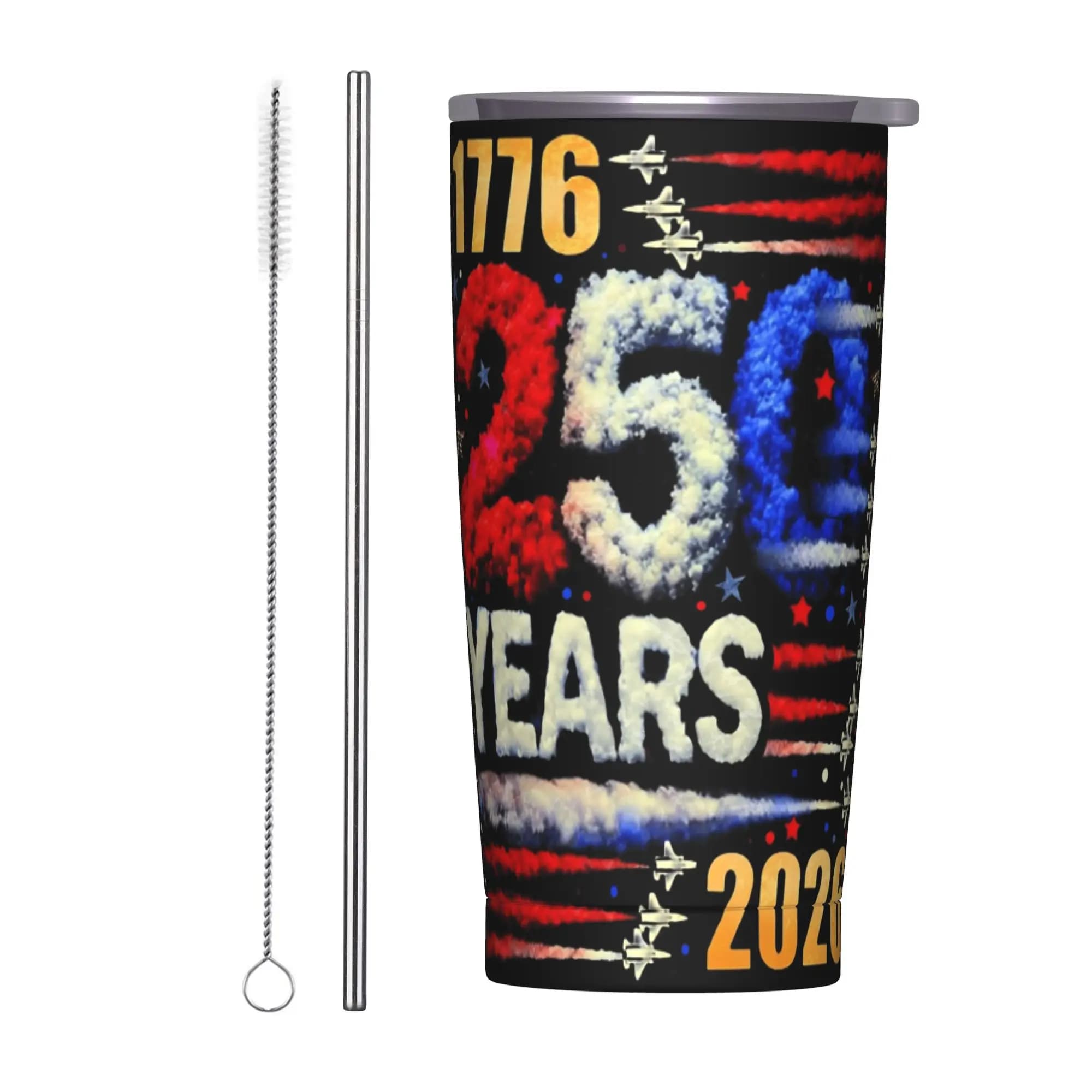 Bicchiere Termico in Acciaio Inossidabile AMERICA 250 ANNI 1776-2026 Tazze Termiche Isolate per Bevande Fredde e Calde Bicchieri da Auto Bottiglia d'Acqua da Viaggio
